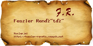 Feszler Renátó névjegykártya