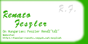 renato feszler business card